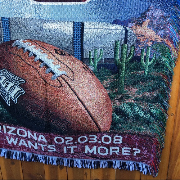 Super Bowl XXLI Tapestry Throw Blanket New York Giants v New England Patriots - Picture 2 of 12